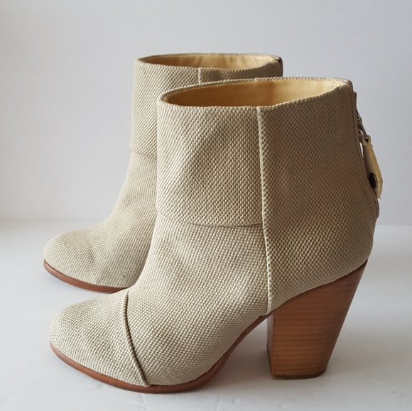 rag & bone Shoes - Rag & Bone Newbury Canvas Tan Booties